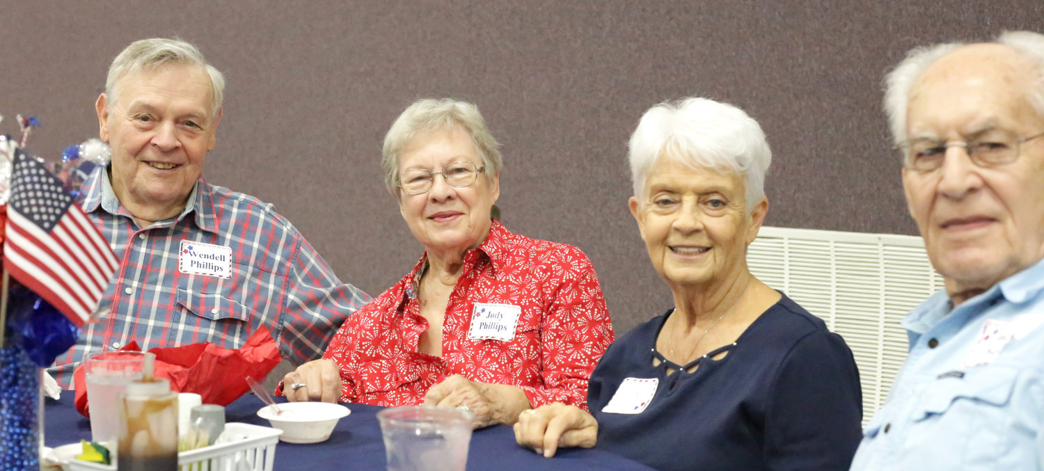 From left, Wendell and Judy Phillips and Pat and Jack Neel enjoy lunch at the event.